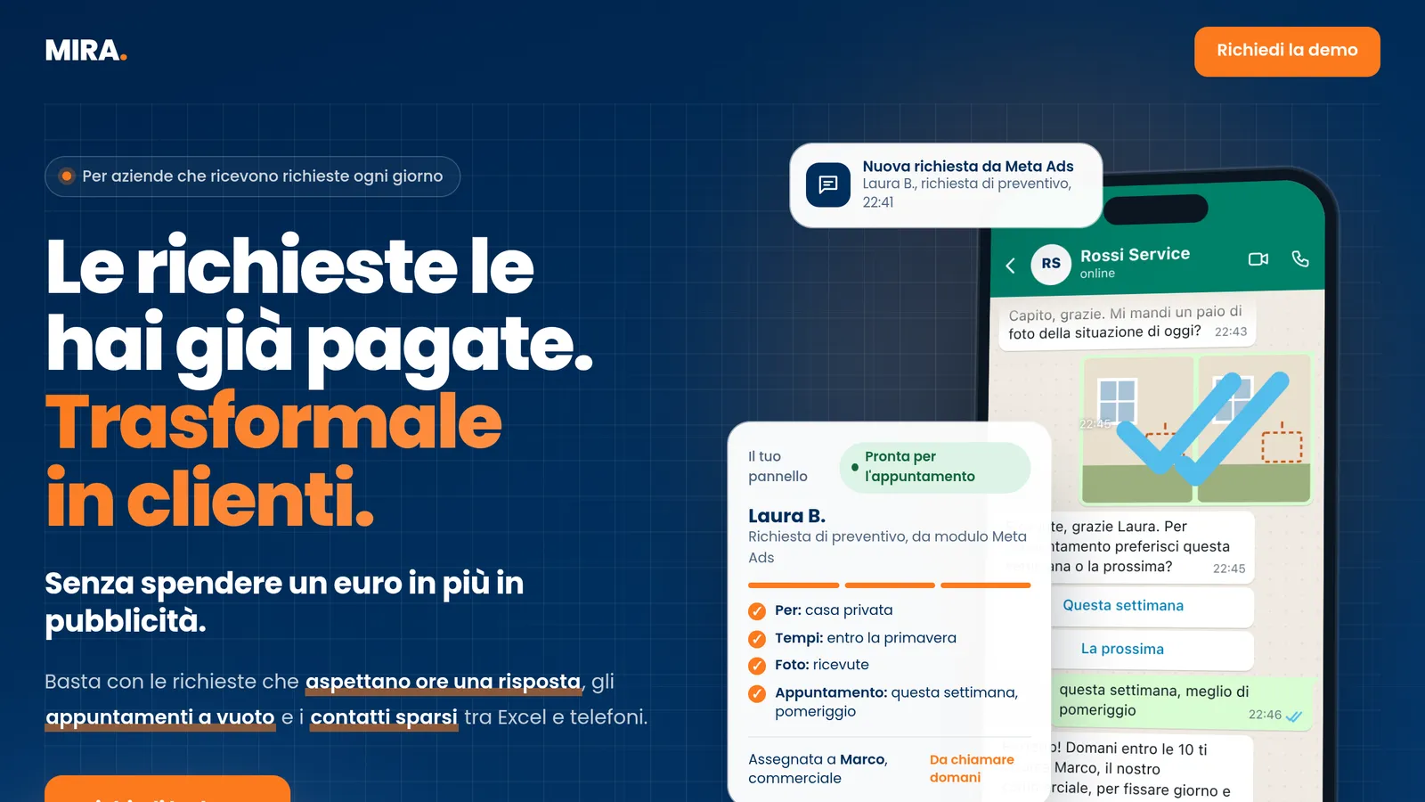 Il sito di Mira Consulting