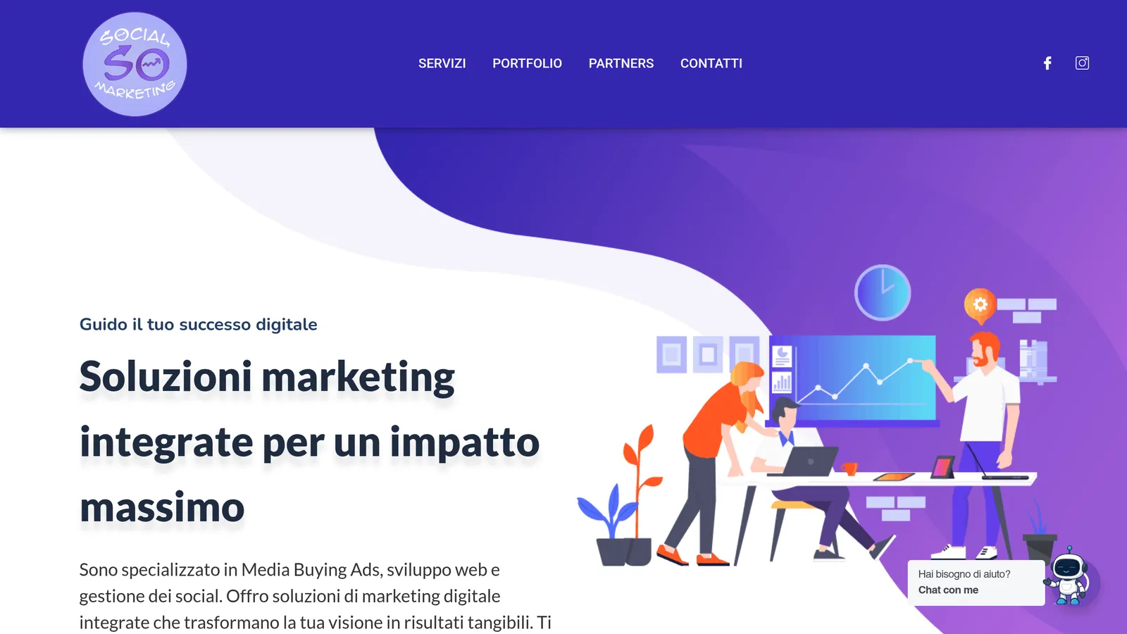 Il sito di So Social Manager